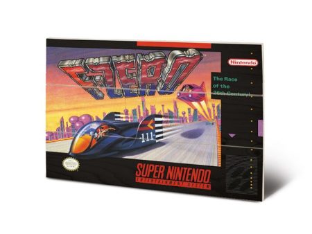 SUPER NINTENDO - F-ZERO -Wood print.  20X29.5 Online