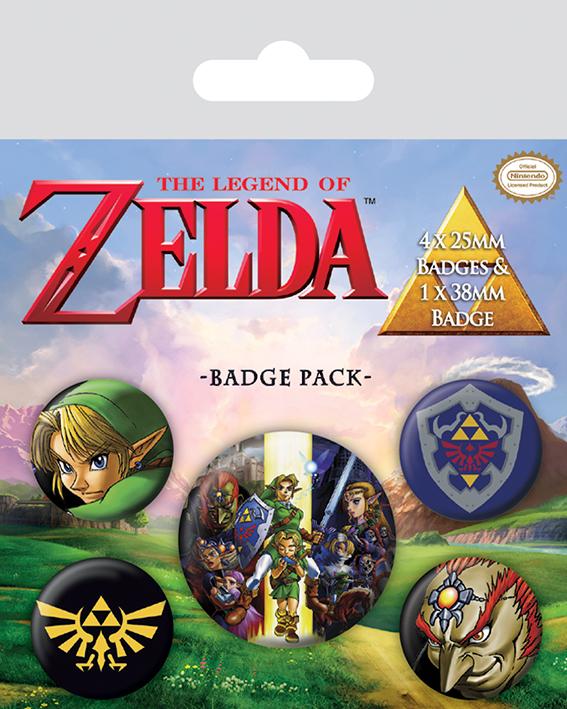 ZELDA - PACK 5 BADGES - THE LEGEND OF ZELDA Fashion